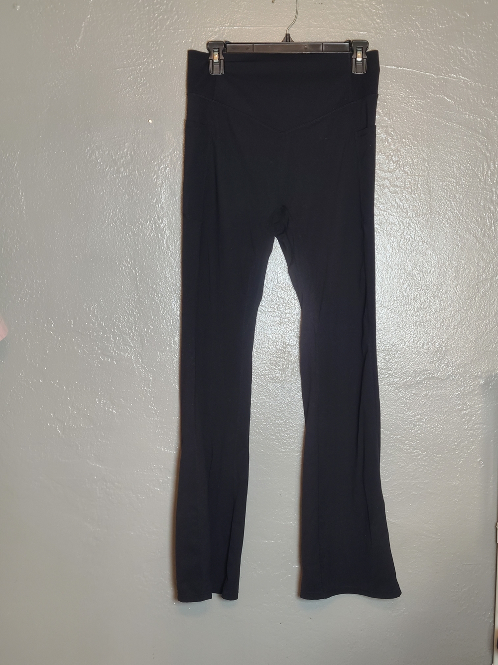 HALARA Womens L Black High-Rise Flare Leggings With Ruched Bottom - Picture 2 of 10